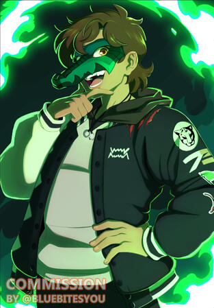 Commission with fire effects.